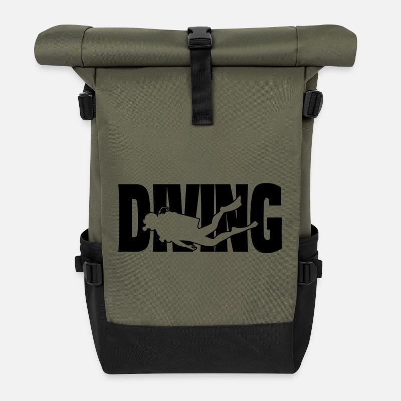 plongée II - Sac à dos roll top - olive/noir