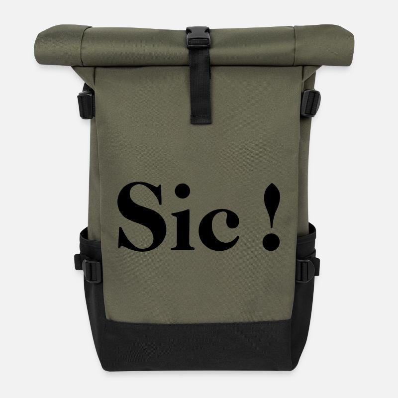 Sic! - Sac à dos roll top - olive/noir