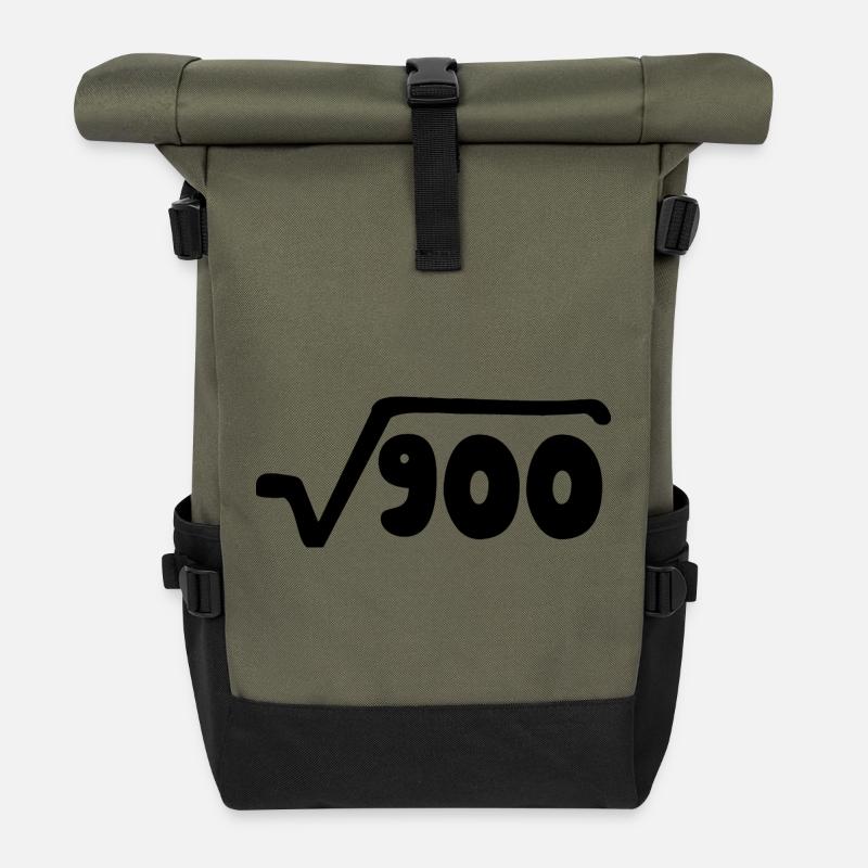 Birthday 30 years - or anniversary - Roll Top Backpack - olive/black