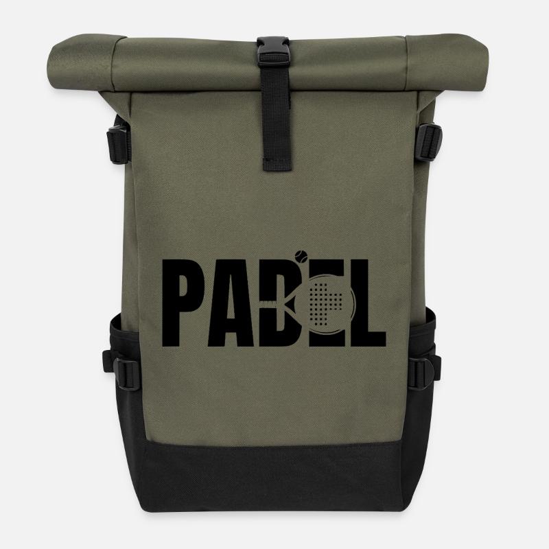 Padel - Rolltop Rucksack - Olive/Schwarz
