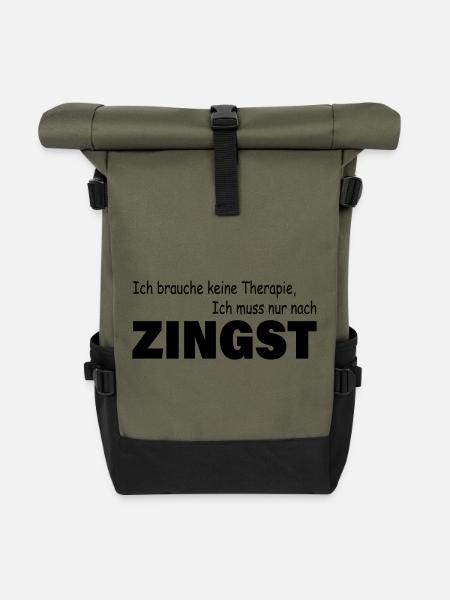 Therapie ZINGST - Rolltop Rucksack - Olive/Schwarz