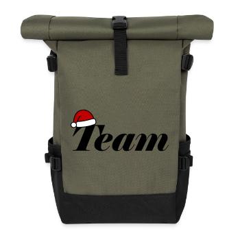 Équipe Chapeau de Noël - Sac à dos roll top - olive/noir - Devant