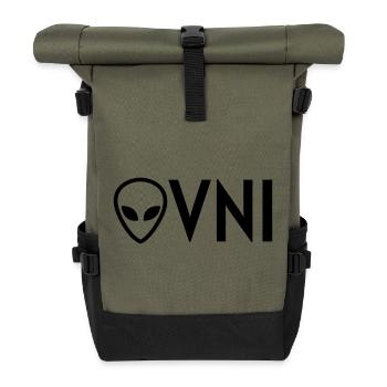 Ovni Ufo Extraterrestre Espace Geek Planète - Sac à dos roll top - olive/noir - Devant
