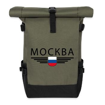 Moscow T-Shirt – Metropolis of Elegance - Roll Top Backpack - olive/black - Front