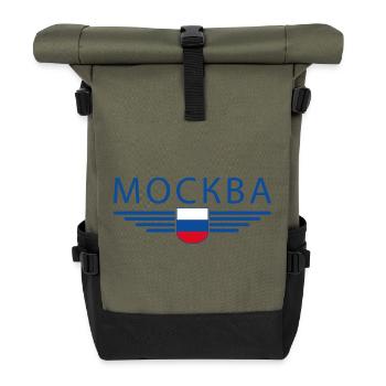Moscow T-Shirt – Metropolis of Elegance - Roll Top Backpack - olive/black - Front