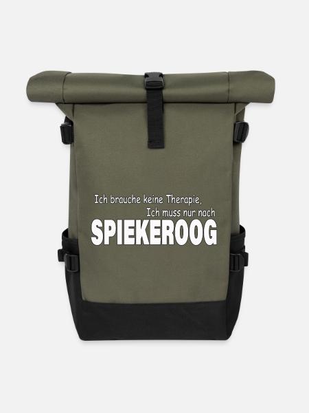 Therapie SPIEKEROOG - Rolltop Rucksack - Olive/Schwarz