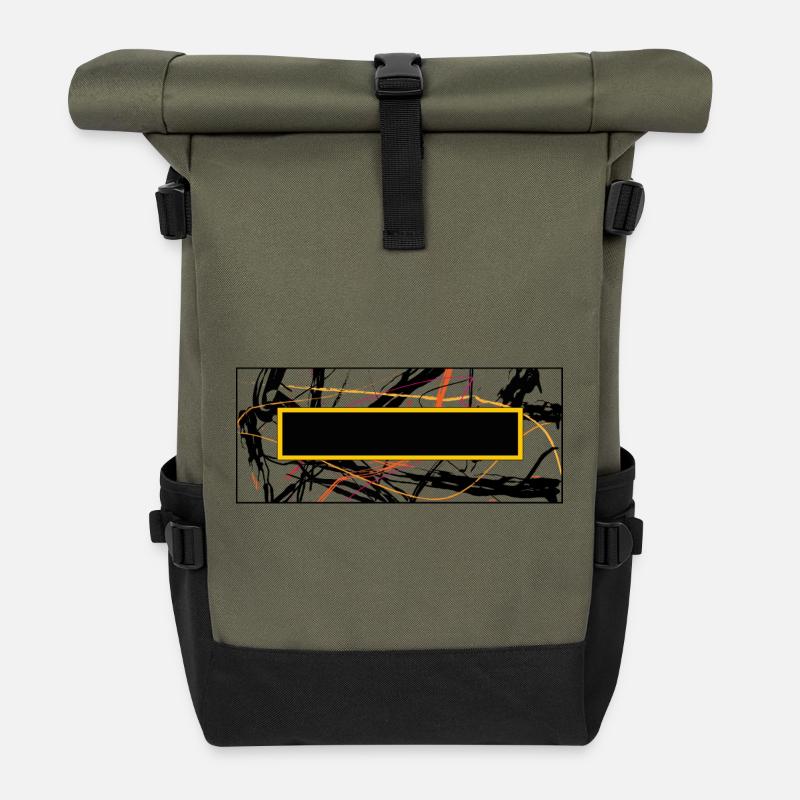 Type de graphique - Sac à dos roll top - olive/noir