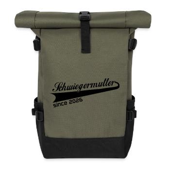 schwiegermutter 2026, beste schwiegermutter ever - Rolltop Rucksack - Olive/Schwarz - Vorne