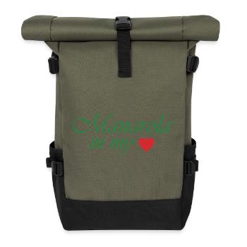 Manarola in meinem Herzen - Rolltop Rucksack - Olive/Schwarz - Vorne