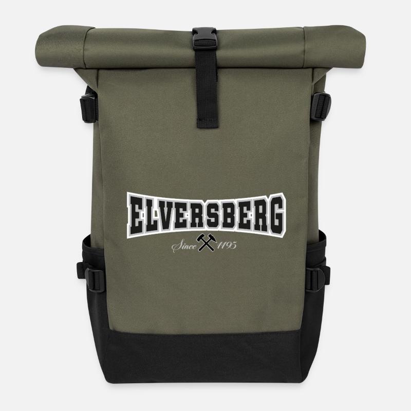 Elversberg - Sac à dos roll top - olive/noir