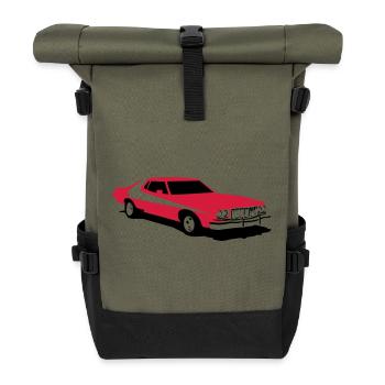 SH_Gran_Torino 2 Farben - Rolltop Rucksack - Olive/Schwarz - Vorne