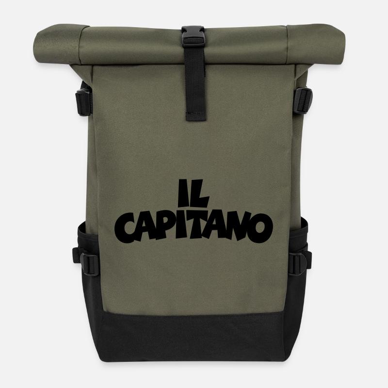Il Capitano - Rolltop Rucksack - Olive/Schwarz