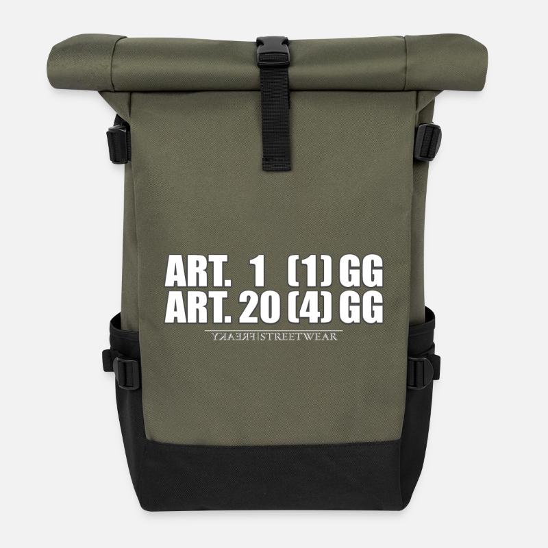 Artikel 1& Artikel 20 - Rolltop Rucksack - Olive/Schwarz