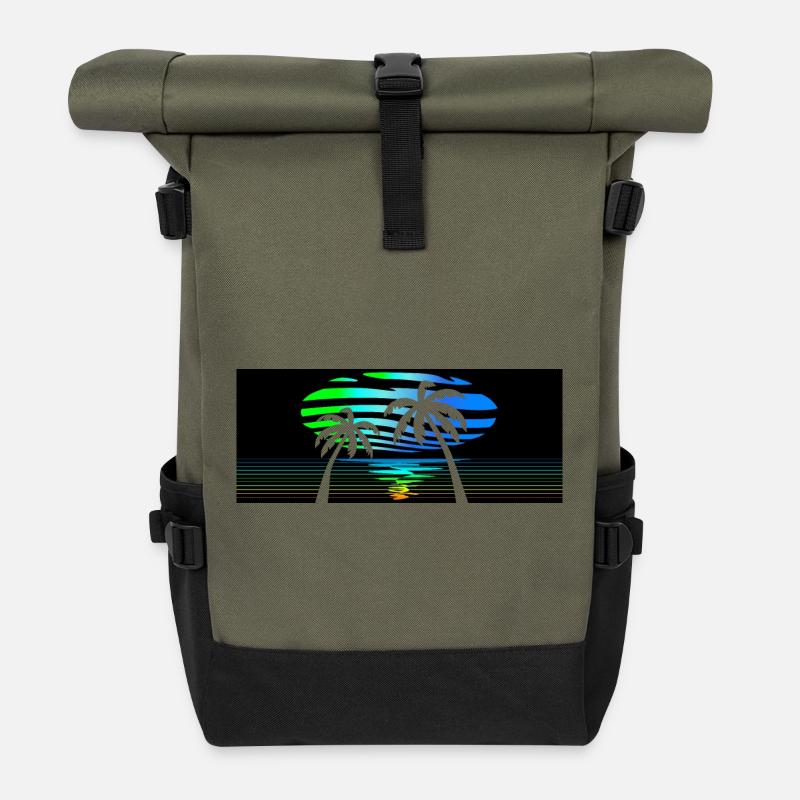heatwave - Roll Top Backpack - olive/black