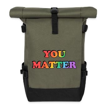 You_Matter_-_Copie_-2- - Sac à dos roll top - olive/noir - Devant