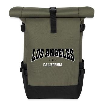 Style universitaire de Los Angeles - Sac à dos roll top - olive/noir - Devant