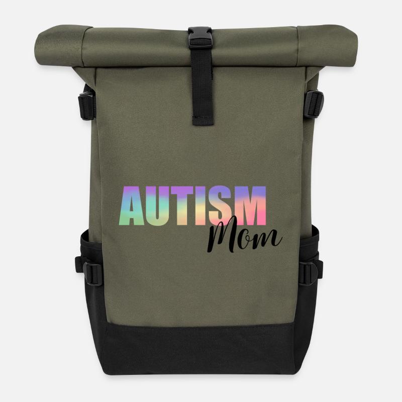 Autisme Maman Spectre Pastel - Sac à dos roll top - olive/noir