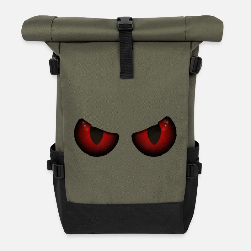Braise aux yeux rouges - Sac à dos roll top - olive/noir