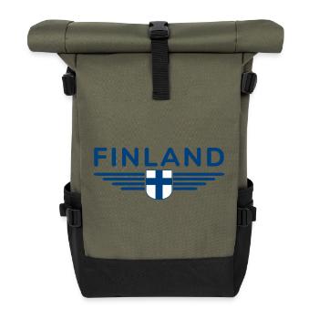 Conception de t-shirts en Finlande – Nordic Style & Nature - Sac à dos roll top - olive/noir - Devant