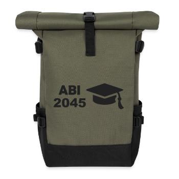 Abitur - Rolltop Rucksack - Olive/Schwarz - Vorne