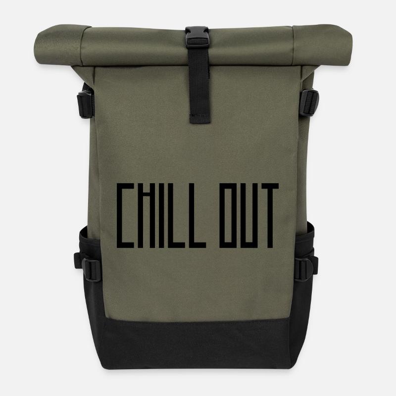 chill_out - Sac à dos roll top - olive/noir
