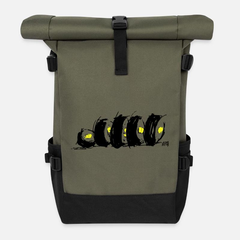Roll in Love 1 - Roll Top Backpack - olive/black