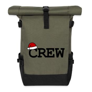 Weihnachts Crew Weihnachtsmütze - Rolltop Rucksack - Olive/Schwarz - Vorne