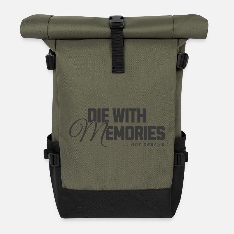 Déclaration de Mort avec des souvenirs et non des rêves - Sac à dos roll top - olive/noir