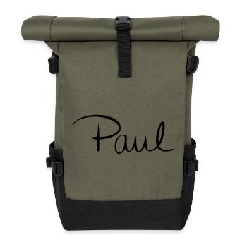 Paul - Rolltop Rucksack - Olive/Schwarz - Vorne