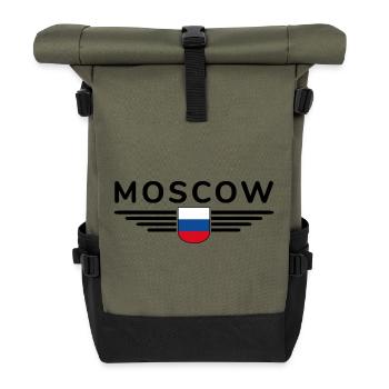 Moscow T-Shirt – Metropolis of Elegance - Roll Top Backpack - olive/black - Front