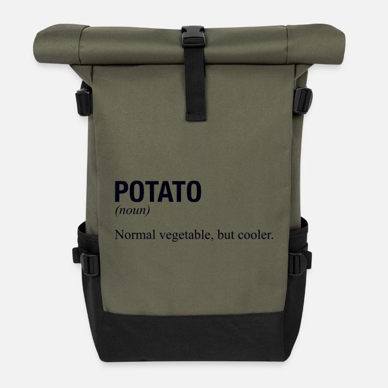 POTATO Kartoffel - Rolltop Rucksack - Olive/Schwarz