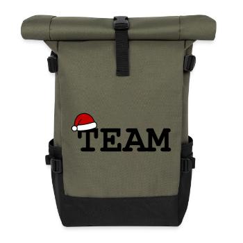 Équipe Chapeau de Noël - Sac à dos roll top - olive/noir - Devant