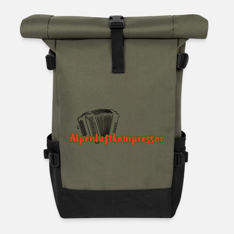 Alpenluftkompressor - Rolltop Rucksack - Olive/Schwarz
