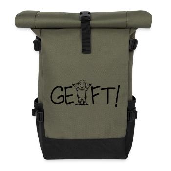 Done! Sheep - Roll Top Backpack - olive/black - Front