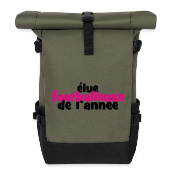 Footballeuse de l'Année : La Reine des Terrains - Sac à dos roll top - olive/noir - Devant