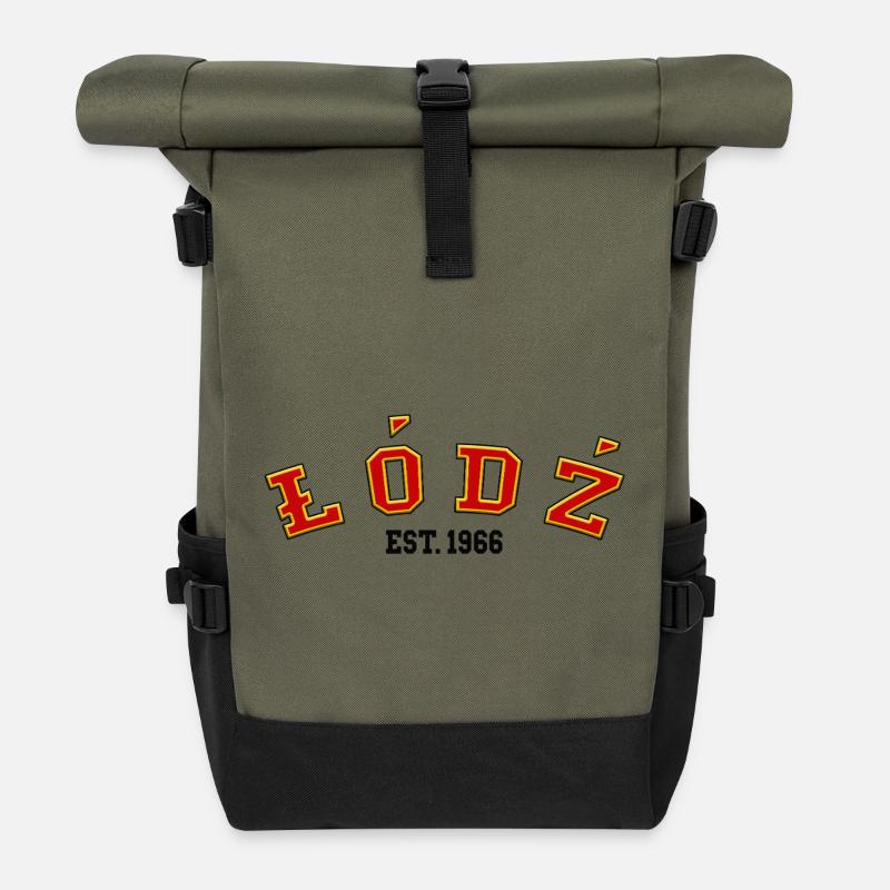 Łódź Est. 1966 - Roll Top Backpack - olive/black