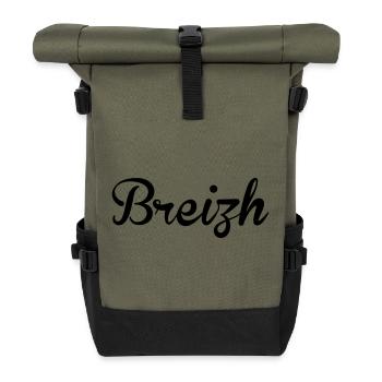 Breizh - Brittany - Roll Top Backpack - olive/black - Front