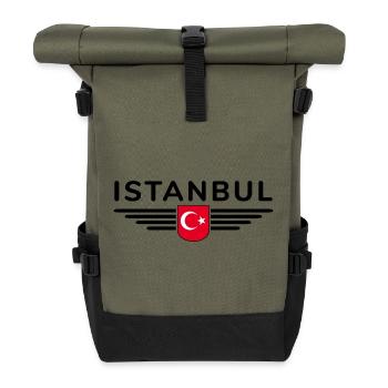 Turkey Ankara Türkiye Istanbul T Shirt Design - Roll Top Backpack - olive/black - Front