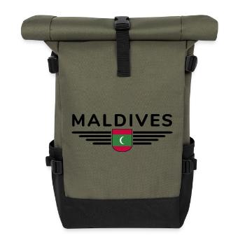 Maldives Fans: Exclusive Shirts - Roll Top Backpack - olive/black - Front