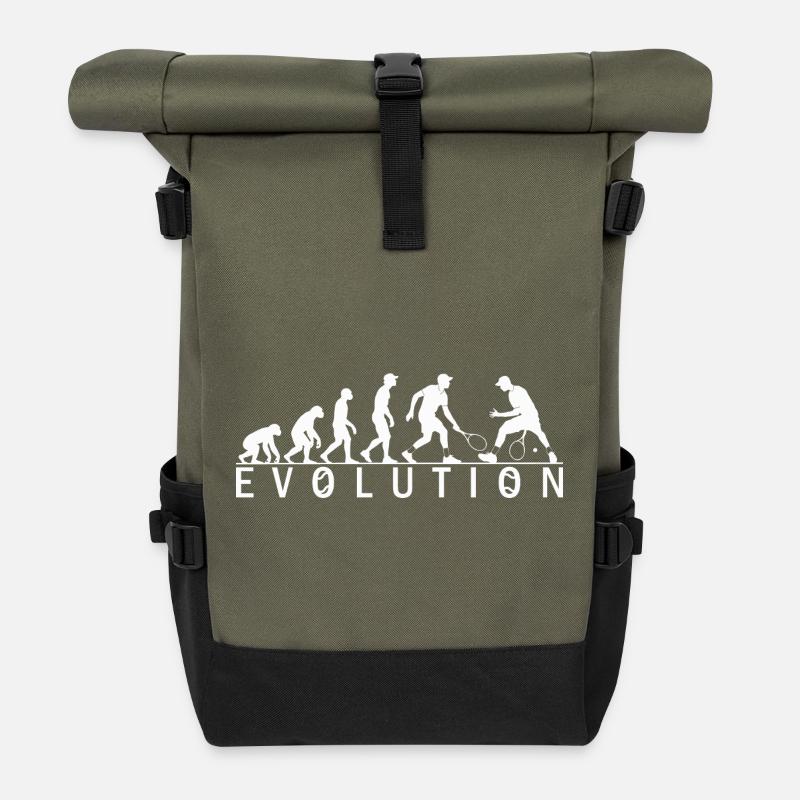 Tennis evolution tweener shirt - Roll Top Backpack - olive/black