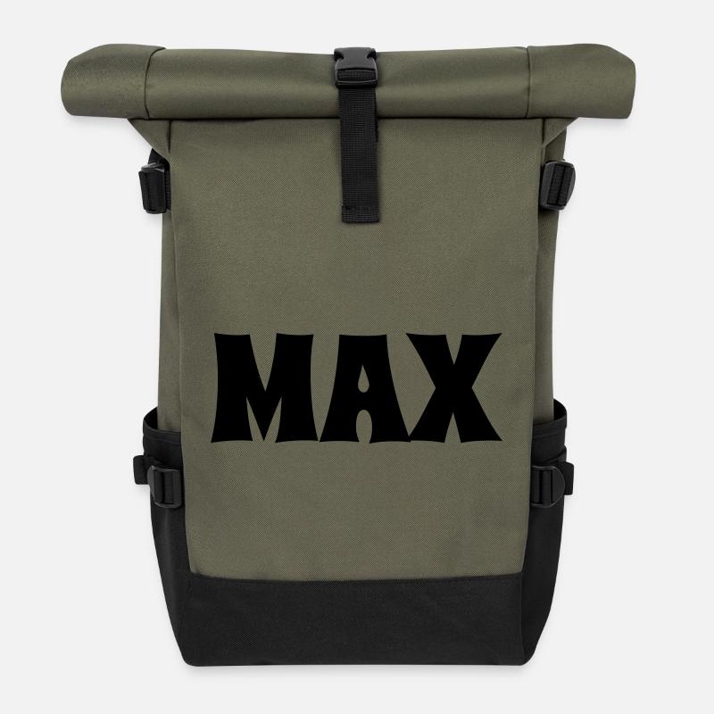 Max - Sac à dos roll top - olive/noir