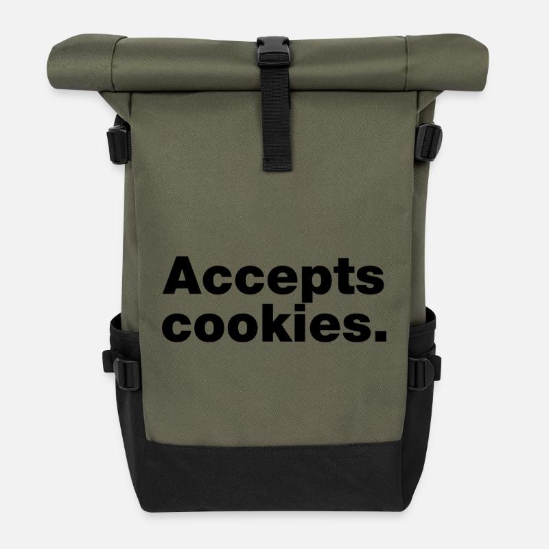 Accepte les cookies - Sac à dos roll top - olive/noir