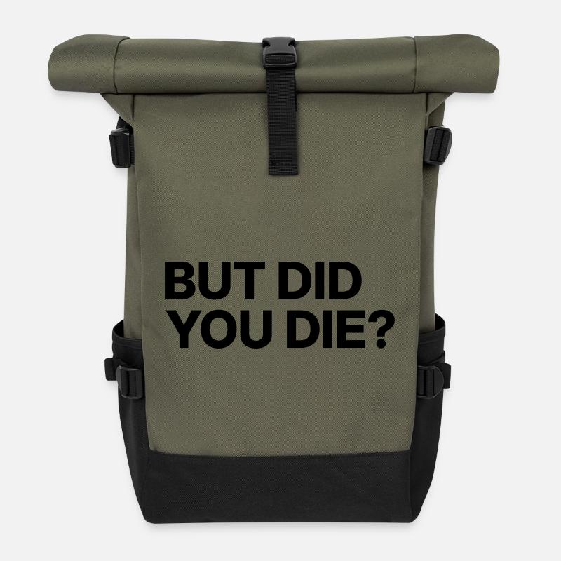 Aber bist du gestorben? - Rolltop Rucksack - Olive/Schwarz