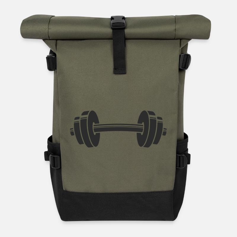 Haltère - Sac à dos roll top - olive/noir