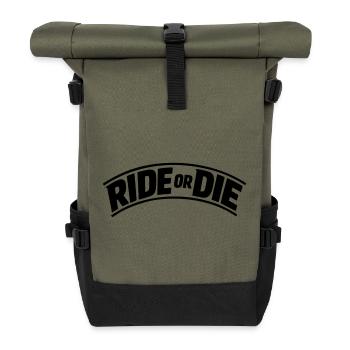 Rouler ou mourir - Sac à dos roll top - olive/noir - Devant