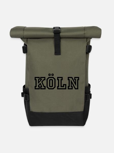Köln - Rolltop Rucksack - Olive/Schwarz