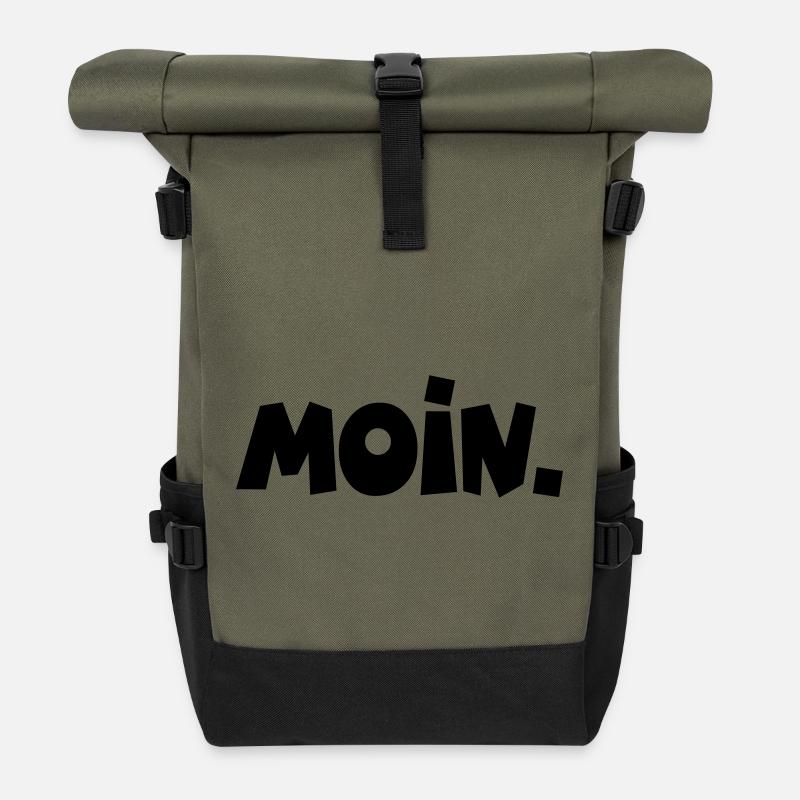 Moin. - Rolltop Rucksack - Olive/Schwarz