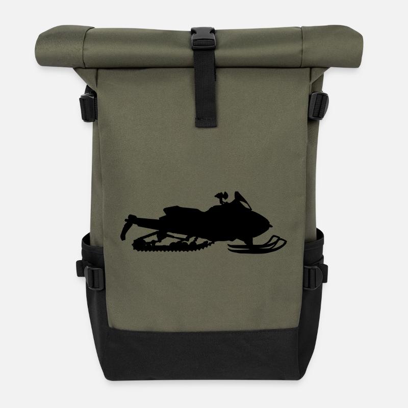 Snowmobile - Rolltop Rucksack - Olive/Schwarz