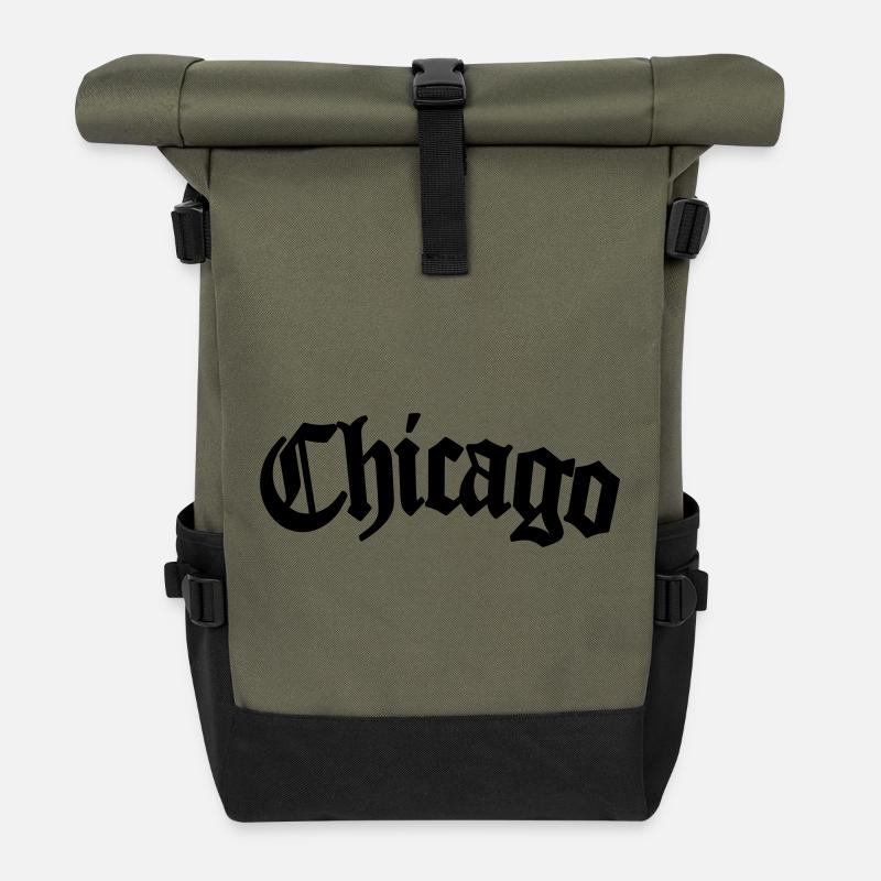 Chicago - Sac à dos roll top - olive/noir