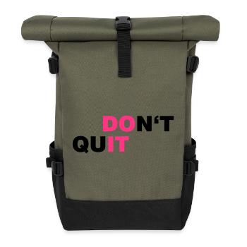 DO_IT - Roll Top Backpack - olive/black - Front
